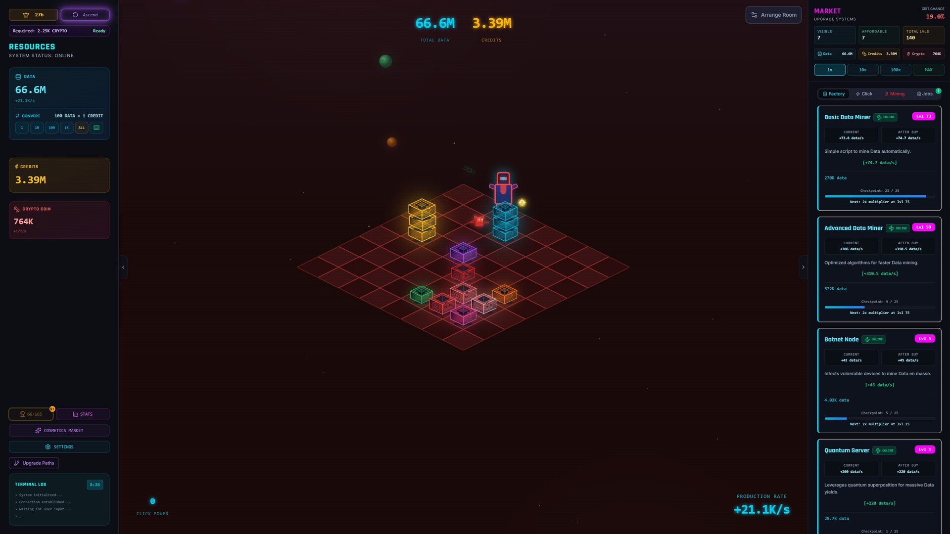 Official screenshot for the game DataFall